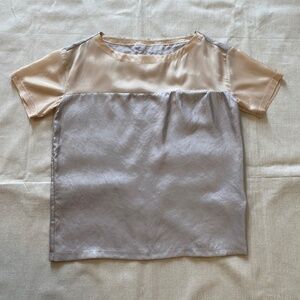 MM6 Maison Margiela Satin Metallic Top Size 6